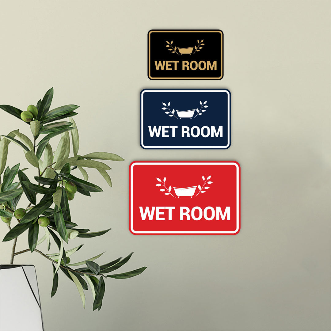 Signs ByLITA Classic Framed Wet Room Wall or Door Sign