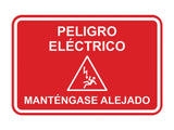 Signs ByLITA Classic Framed Peligro Eléctrico Manténgase Alejado Door or Wall Sign Easy Installation | Health And Safety | Building And Hospitality