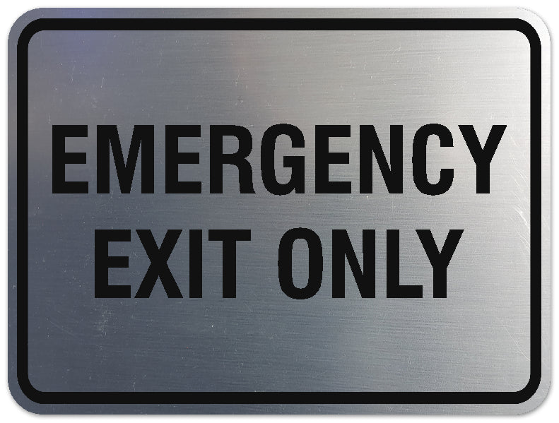 Signs ByLITA Classic Framed Emergency Exit Only Sign - Easy Installation | Durable Wall or Door