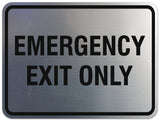 Signs ByLITA Classic Framed Emergency Exit Only Sign - Easy Installation | Durable Wall or Door