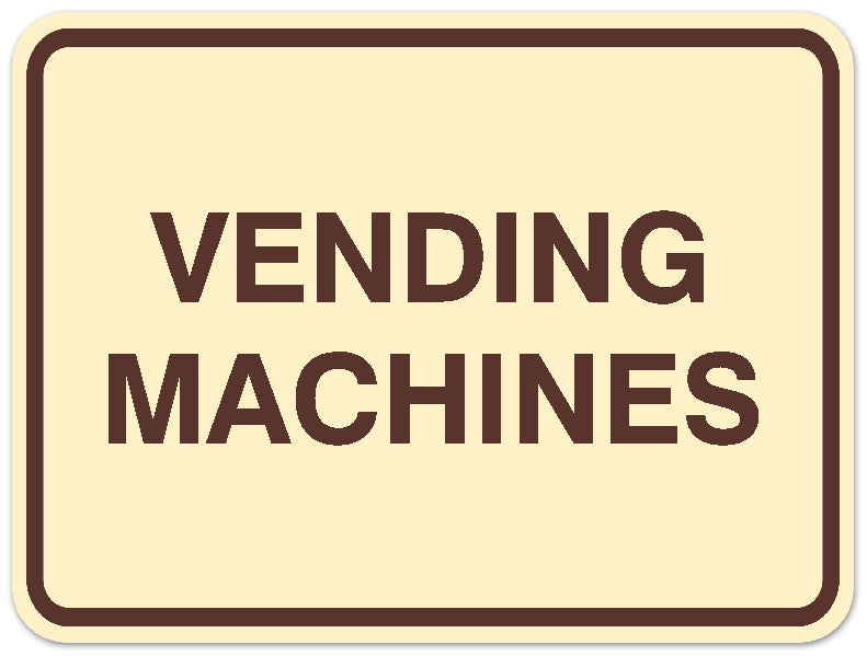 Signs ByLITA Classic Framed Vending Machines Sign | Durable Material | Office