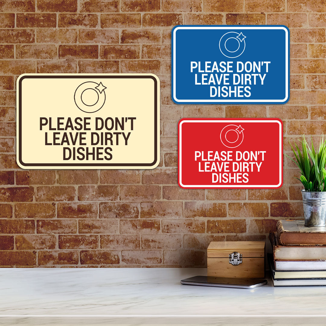Signs ByLITA Classic Framed Please Don't leave Dirty Dishes On this Sink Wall or Door Sign