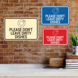 Signs ByLITA Classic Framed Please Don't leave Dirty Dishes On this Sink Wall or Door Sign
