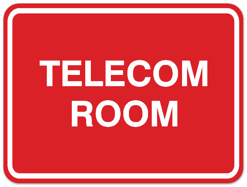 Signs ByLITA Classic Framed Telecom Room Sign | Durable Material | Office