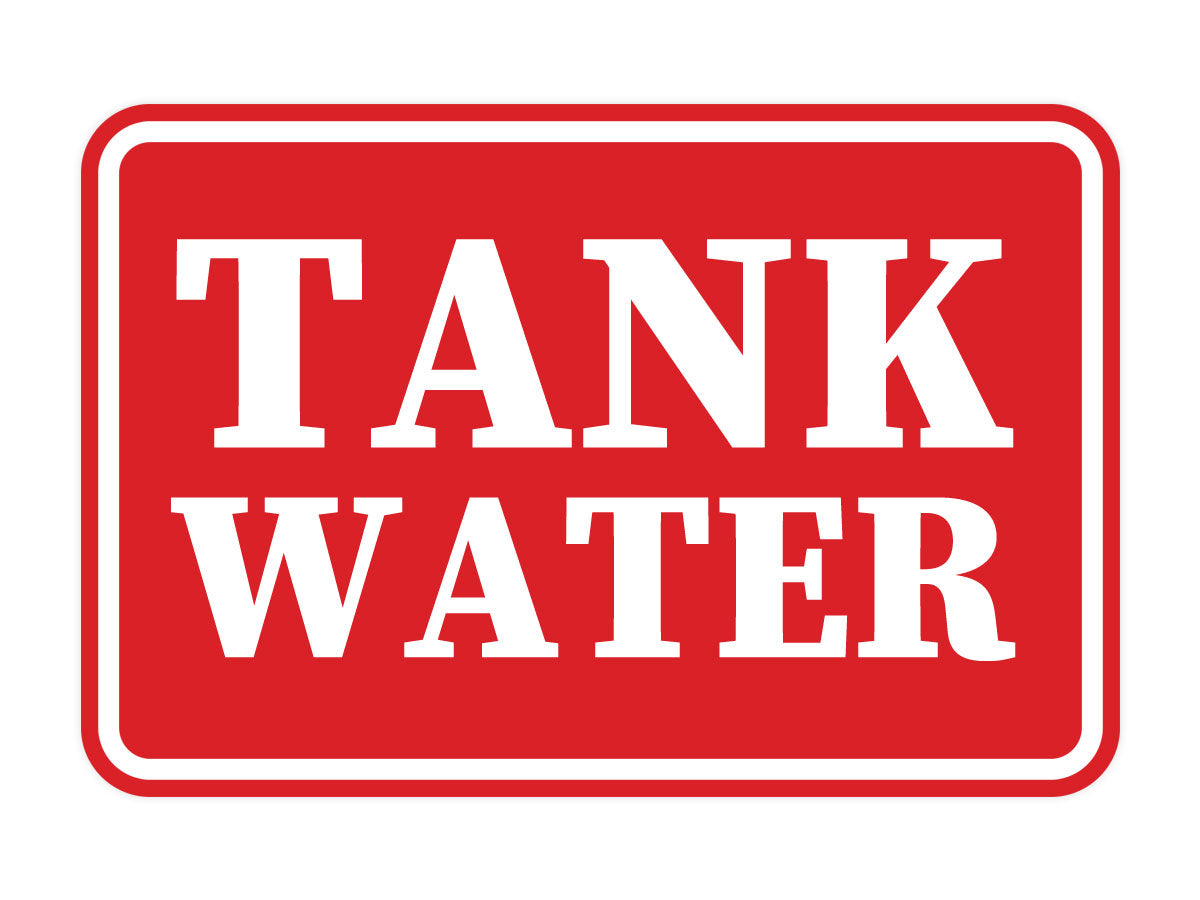 Signs ByLITA Classic Framed Tank Water Door or Wall Sign | Eco-Friendly Home Signs