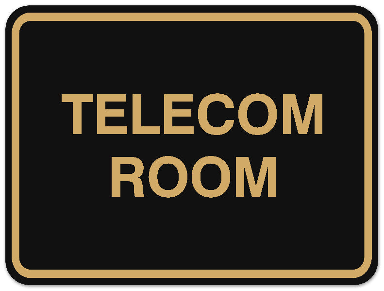 Signs ByLITA Classic Framed Telecom Room Sign | Durable Material | Office