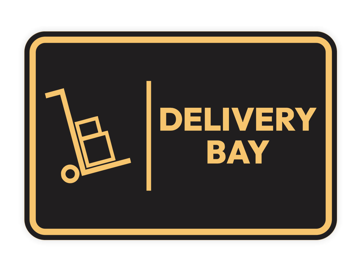 Signs ByLITA Classic Framed Delivery Bay Door or Wall Sign Easy Installation | Health And Safety | Building And Hospitality Signs