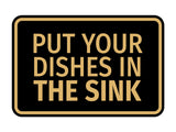 Signs ByLITA Classic Framed Put Your Dishes in the Sink Wall or Door Sign