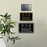 Signs ByLITA Classic Framed Proper Attire Required in Courtroom Door or Wall Sign Durable ABS Plastic | Laser Engraved | Easy Installation | Courtroom