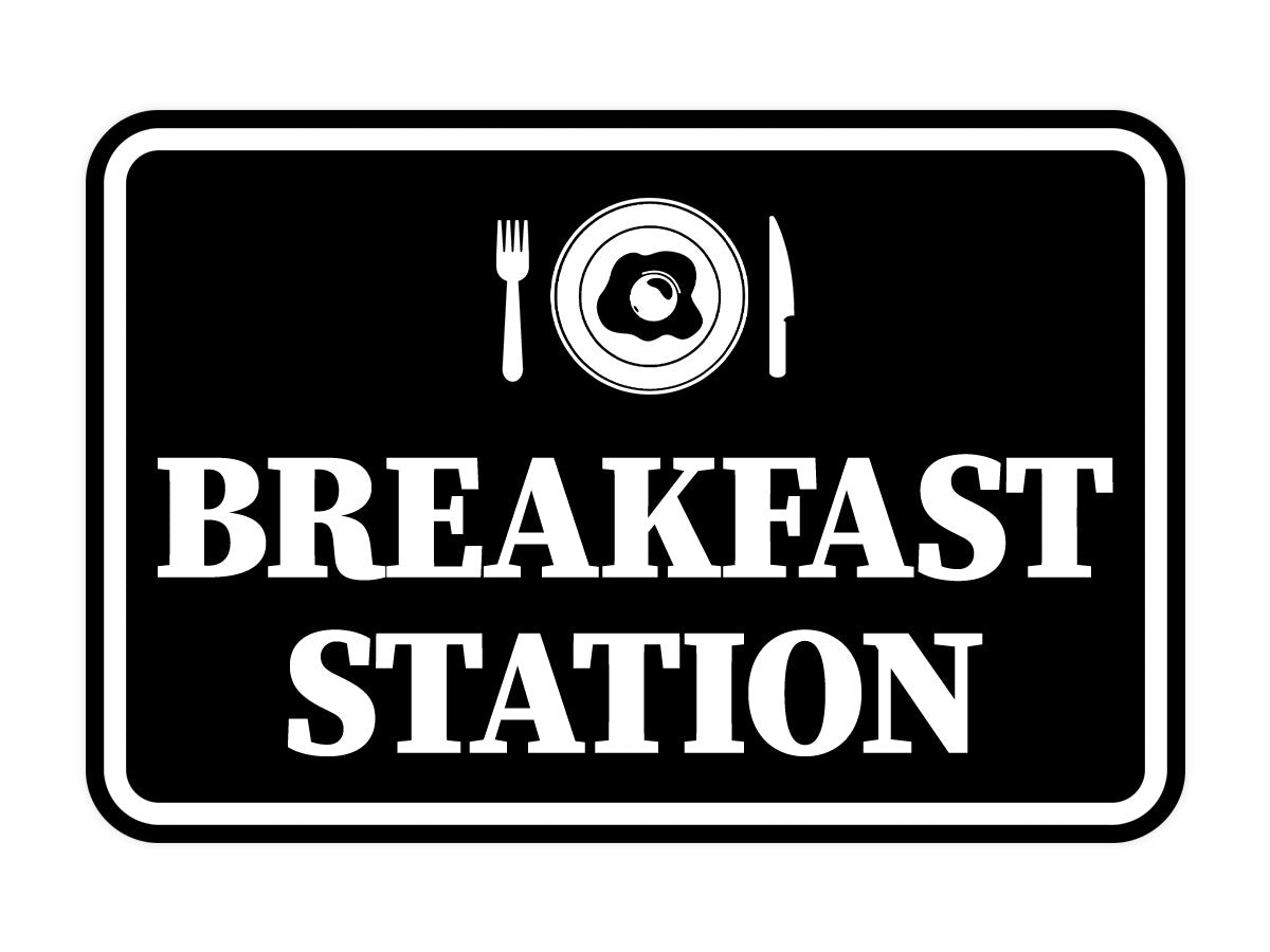 Signs ByLITA Classic Framed Breakfast Station Wall or Door Sign