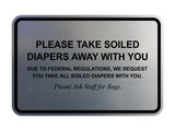 Signs ByLITA Classic Framed Please Take Soiled Diapers With You Wall or Door Sign