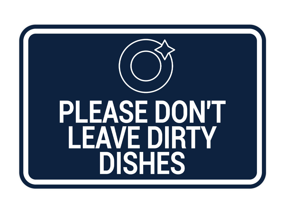 Signs ByLITA Classic Framed Please Don't leave Dirty Dishes On this Sink Wall or Door Sign