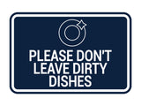 Signs ByLITA Classic Framed Please Don't leave Dirty Dishes On this Sink Wall or Door Sign