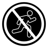 Signs ByLITA Circle No Running Graphic Door or Wall Sign | Easy Installation | Durable Construction | Promote Health And Safety | Caution Warning Sign for Home, Business and Office Spaces