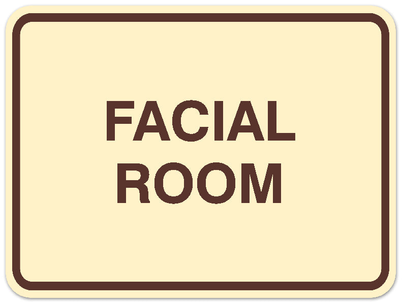 Signs ByLITA Classic Framed Facial Room Sign - Easy Installation | Durable Wall or Door