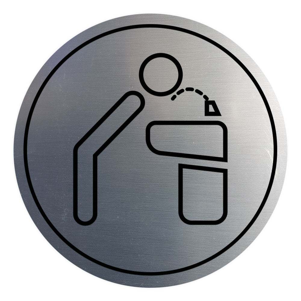 Signs ByLITA Circle Water Fountain Graphic Door or Wall Sign | Easy Installation | Durable Construction | Promote Health And Safety | Caution Warning Sign for Home, Business and Office Spaces