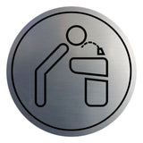 Signs ByLITA Circle Water Fountain Graphic Door or Wall Sign | Easy Installation | Durable Construction | Promote Health And Safety | Caution Warning Sign for Home, Business and Office Spaces