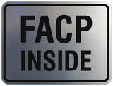 Signs ByLITA Classic Framed Facp Inside Sign - Easy Installation | Durable Wall or Door