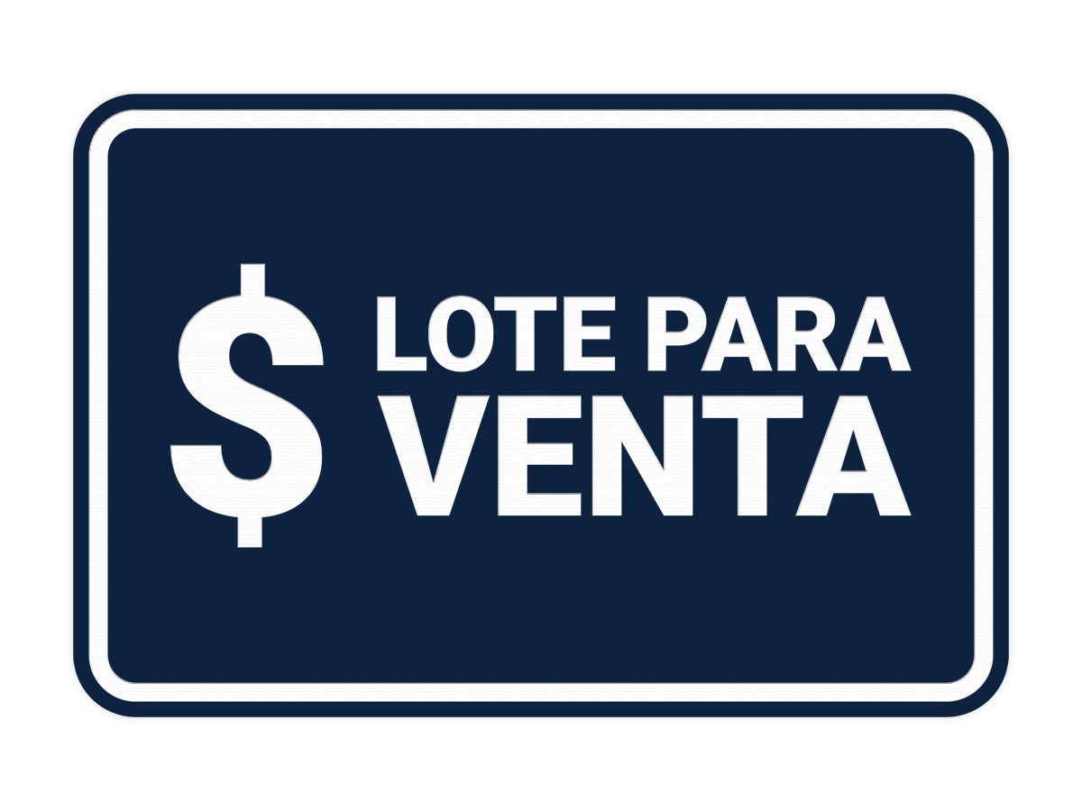 Signs ByLITA Classic Framed Lote para Venta Door or Wall Sign