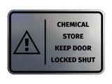 Signs ByLITA Classic Framed Chemical Store Keep Door Locked Shut Door or Wall Sign Easy Installation | Health And Safety | Building And Hospitality Signs