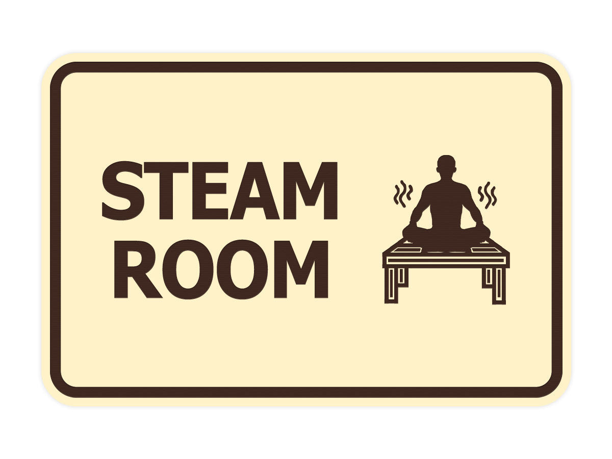 Signs ByLITA Classic Framed Steam Room Wall or Door Sign