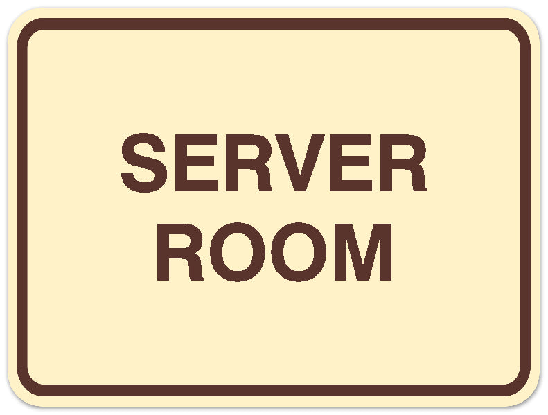 Signs ByLITA Classic Framed Server Room Sign | Durable Material | Office
