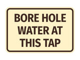 Signs ByLITA Classic Framed Bore Hole Water At This Tap Door or Wall Sign | Eco-Friendly Home Signs