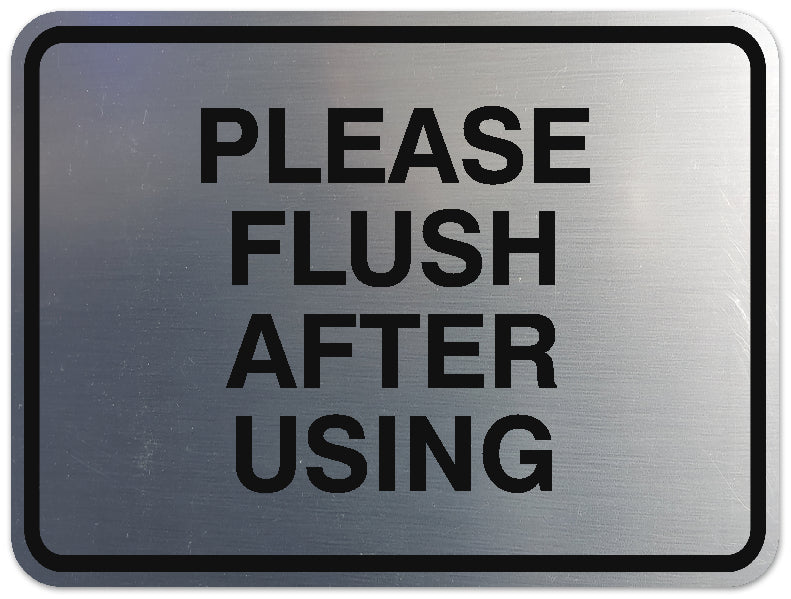 Signs ByLITA Classic Framed Please Flush After Using Sign - Easy Installation | Durable Material