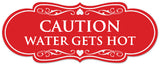 Signs ByLITA Designer Caution Water Gets Very Hot Sign - Easy Installation | Durable Wall or Door Sign