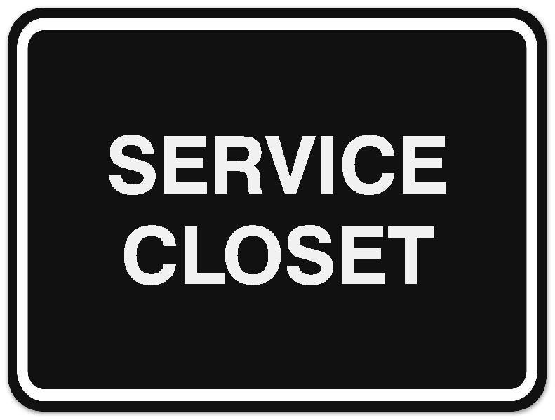 Signs ByLITA Classic Framed Service Closet Sign | Durable Material | Storage
