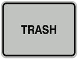 Signs ByLITA Classic Framed TRASH Door or Wall Sign Durable ABS Plastic | Laser Engraved | Easy Installation | Elegant Design
