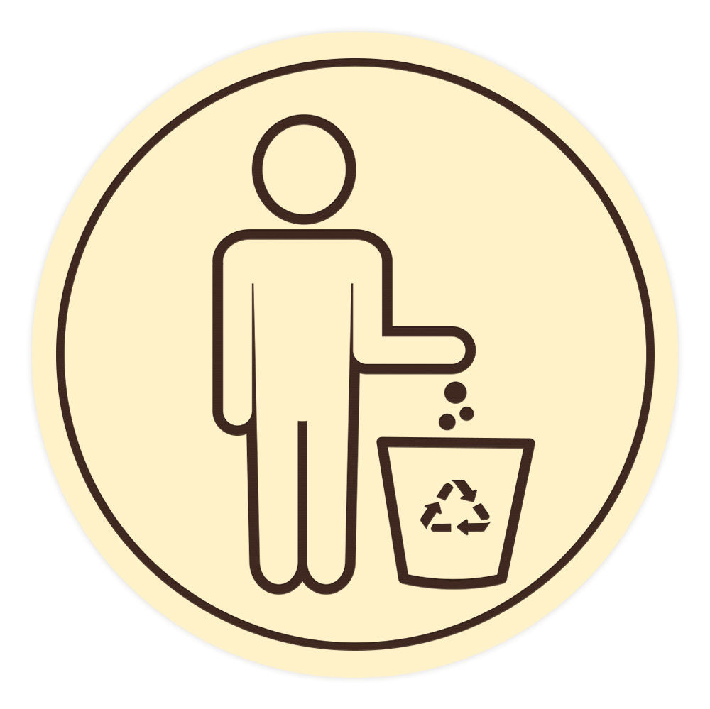 Signs ByLITA Circle Please Recycle Graphic Door or Wall Sign | Easy Installation | Durable Construction | Promote Health And Safety | Caution Warning Sign for Home, Business and Office Spaces
