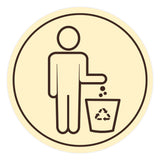 Signs ByLITA Circle Please Recycle Graphic Door or Wall Sign | Easy Installation | Durable Construction | Promote Health And Safety | Caution Warning Sign for Home, Business and Office Spaces