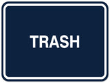 Signs ByLITA Classic Framed TRASH Door or Wall Sign Durable ABS Plastic | Laser Engraved | Easy Installation | Elegant Design