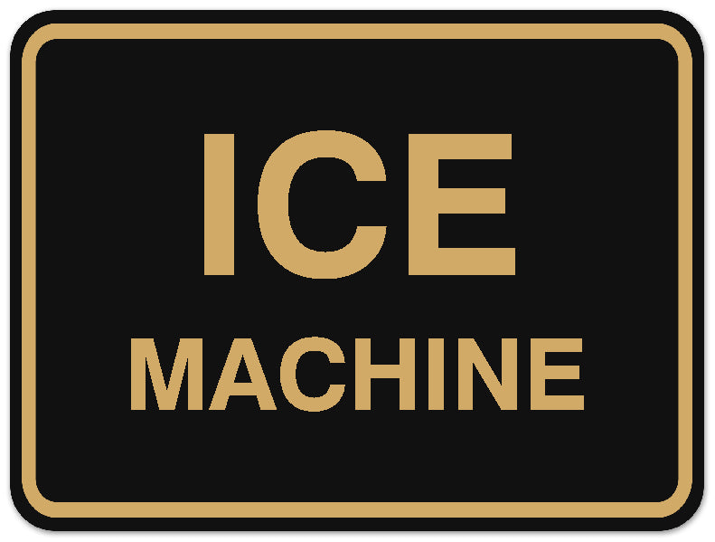 Signs ByLITA Classic Framed Ice Machine Sign - Easy Installation | Durable Wall or Door