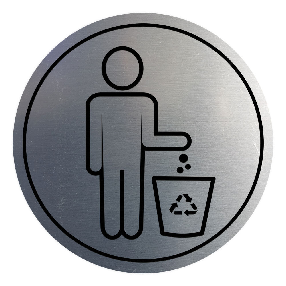 Signs ByLITA Circle Please Recycle Graphic Door or Wall Sign | Easy Installation | Durable Construction | Promote Health And Safety | Caution Warning Sign for Home, Business and Office Spaces