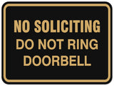 Signs ByLITA Classic Framed NO SOLICITING DO NOT RING DOORBELL Door or Wall Sign Durable ABS Plastic | Laser Engraved | Easy Installation | Elegant Design