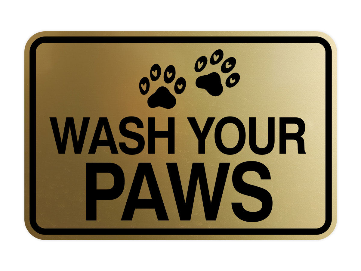 Signs ByLITA Classic Framed Wash Your Paws Wall or Door Sign