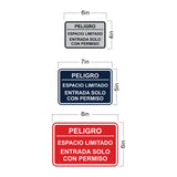 Signs ByLITA Classic Framed Peligro Espacio Limitado- Entrada solo con permiso Door or Wall Sign Easy Installation | Health And Safety | Building And Hospitality