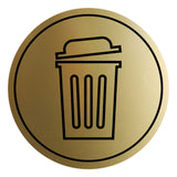 Signs ByLITA Circle Trash Can Graphic Door or Wall Sign | Easy Installation | Durable Construction | Promote Health And Safety | Caution Warning Sign for Home, Business and Office Spaces