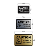Signs ByLITA Classic Framed Caution Testing In Progress Door or Wall Sign Easy Installation | Health And Safety | Building And Hospitality Signs