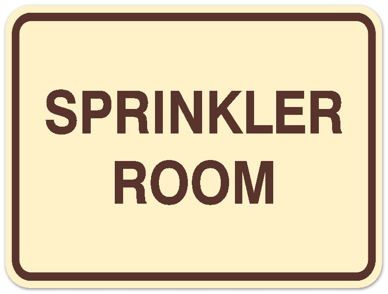 Signs ByLITA Classic Framed SPRINKLER ROOM Door or Wall Sign Durable ABS Plastic | Laser Engraved | Easy Installation | Elegant Design