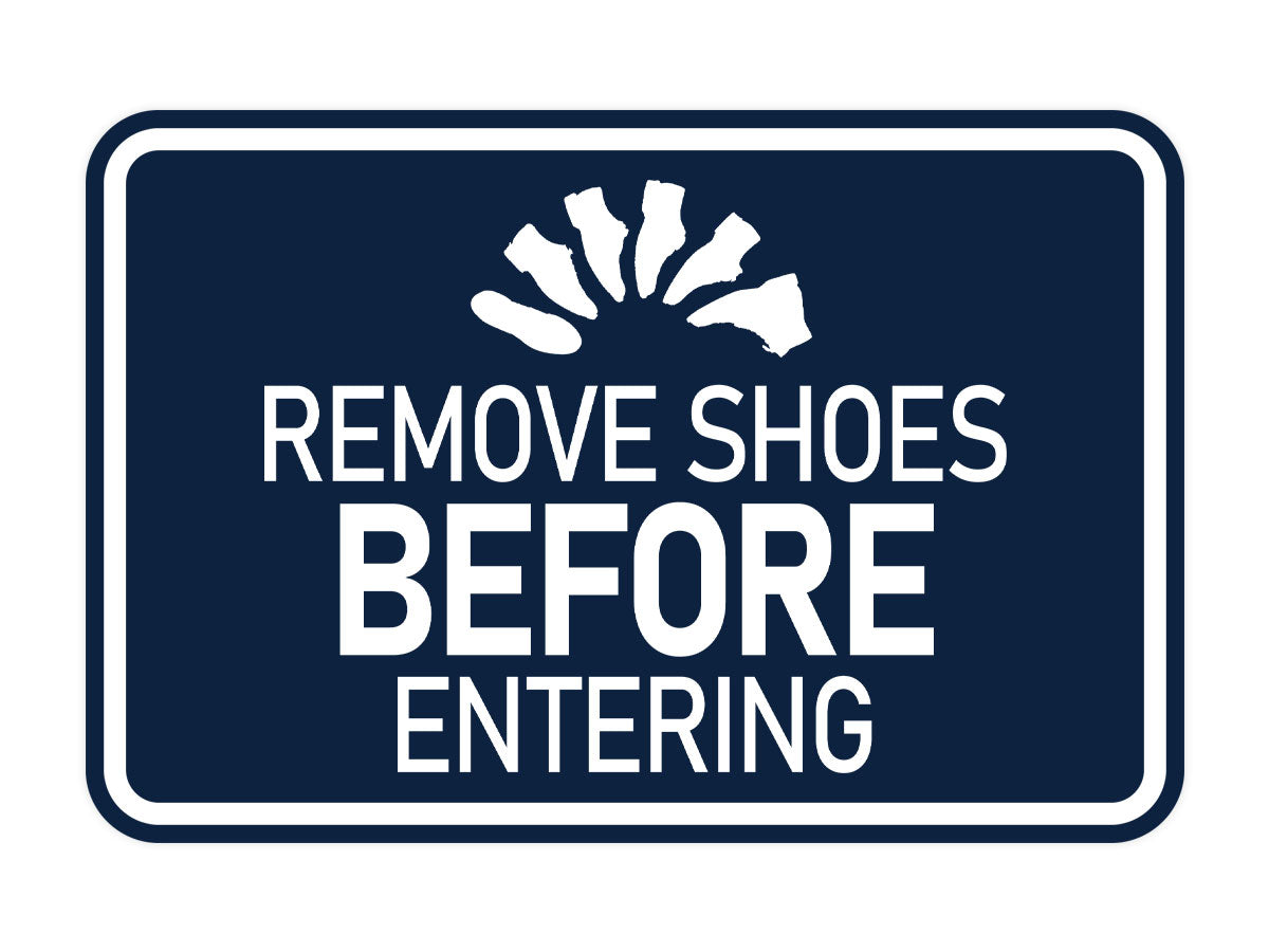 Signs ByLITA Classic Framed Remove Shoes Before Entering Wall or Door Sign