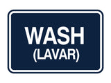 Signs ByLITA Classic Framed Wash (Lavar) Wall or Door Sign