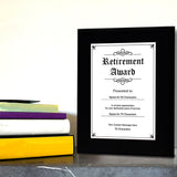 Signs ByLITA Customizable Retirement Award Wooden Plaque with Easel Stand, Engraved Gift for Employees, Organization members and Corporate Awards