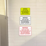 Signs ByLITA Classic Framed Notice: Your visit here implies acceptance of sole responsibility for your personal property and safety Door or Wall Sign Easy Installation | Warning Health & Safety | Office & Venues