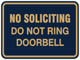 Signs ByLITA Classic Framed NO SOLICITING DO NOT RING DOORBELL Door or Wall Sign Durable ABS Plastic | Laser Engraved | Easy Installation | Elegant Design