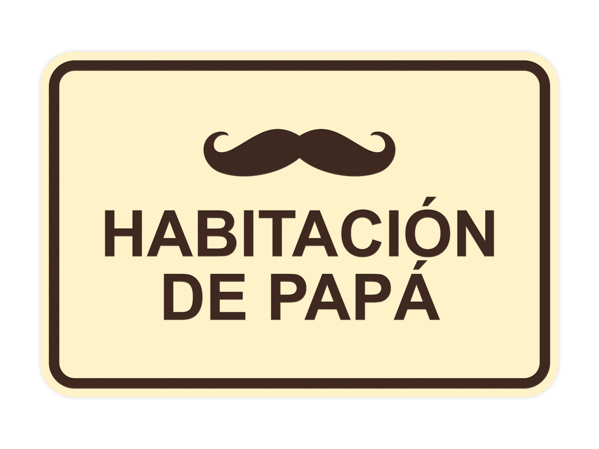 Signs ByLITA Classic Framed Habitación de papá Door or Wall Sign