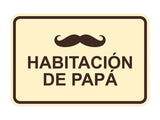 Signs ByLITA Classic Framed Habitación de papá Door or Wall Sign