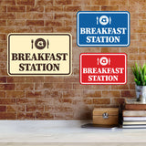 Signs ByLITA Classic Framed Breakfast Station Wall or Door Sign